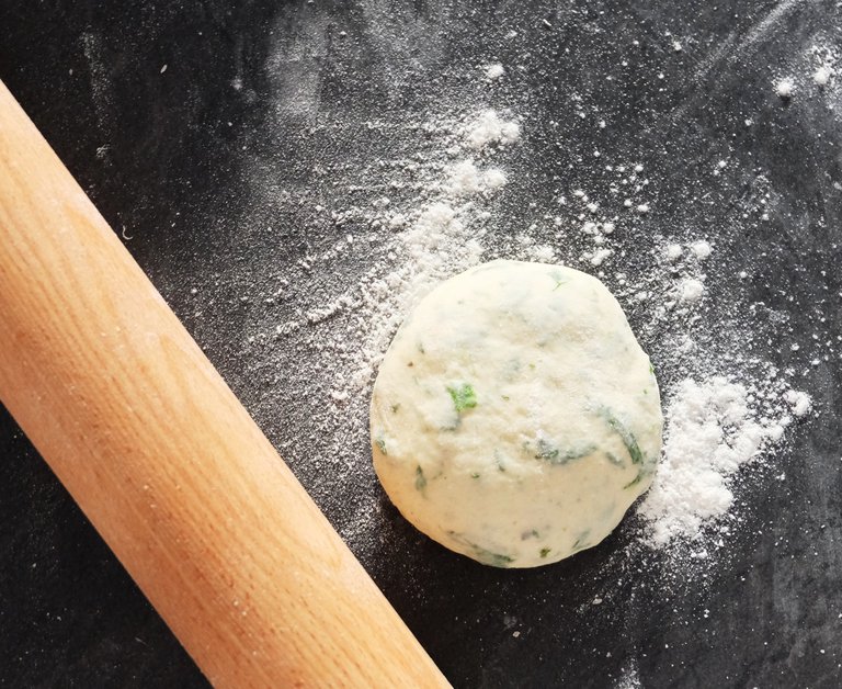 Jamie&rsquo;s flatbreads - rolling the dough